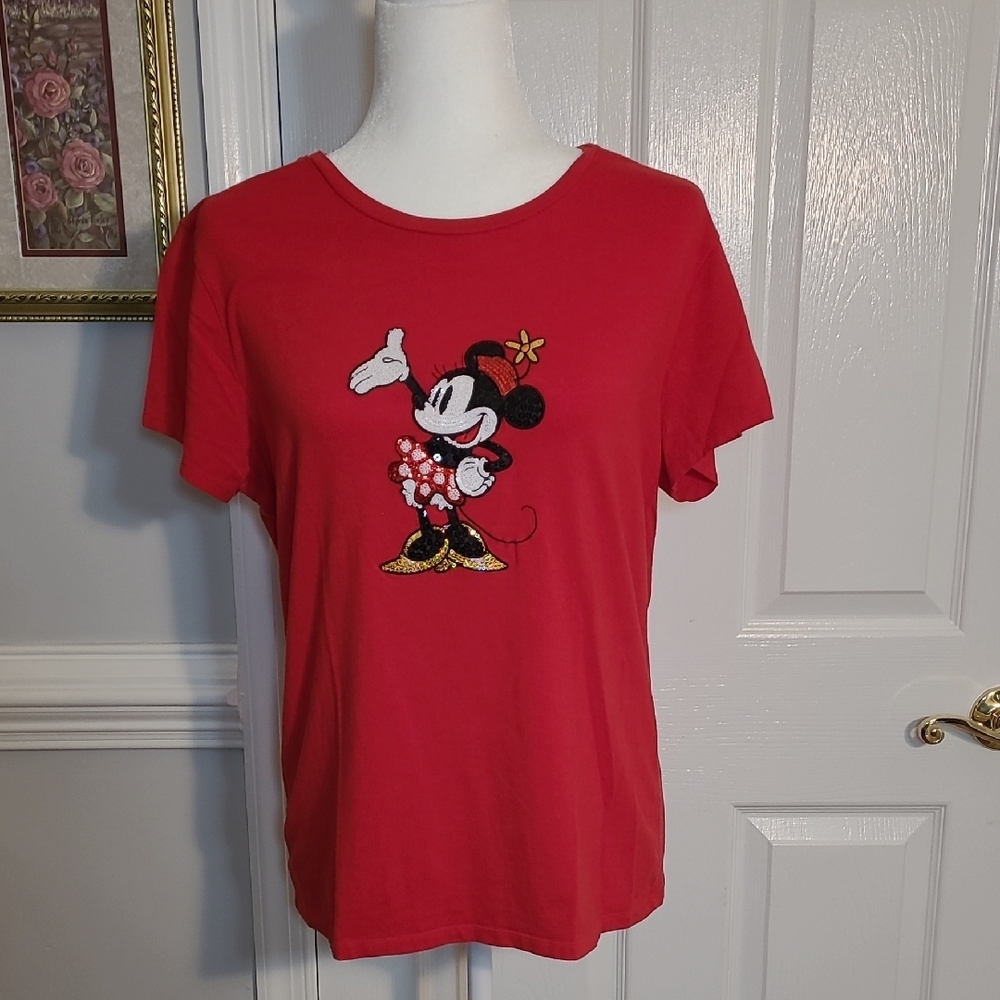 Red T-Shirt with Minnie Mouse Design